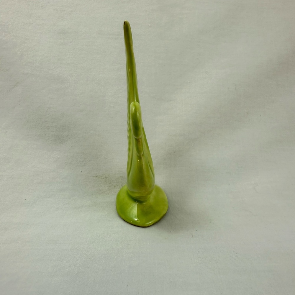 Vintage Chartreuse Porcelain Swan Mid-Century Modern - Picture 6 of 8
